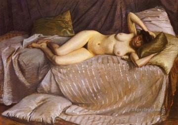 Gustave Caillebotte Painting - Femme Nue Etendue Sur Un Divan Gustave Caillebotte